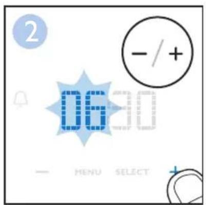 2 - / + 16 30 - MENU SELECT +