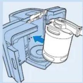 PHILIPS PerfectDraft HD3620 - Posizionamento del barile all'interno dell'apparecchio - 3