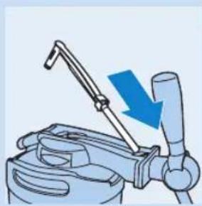PHILIPS PerfectDraft HD3620 - Placing the tube into the tap unit - 1