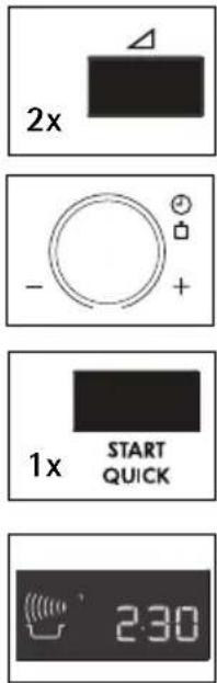 2x - + 1x START QUICK 2:30