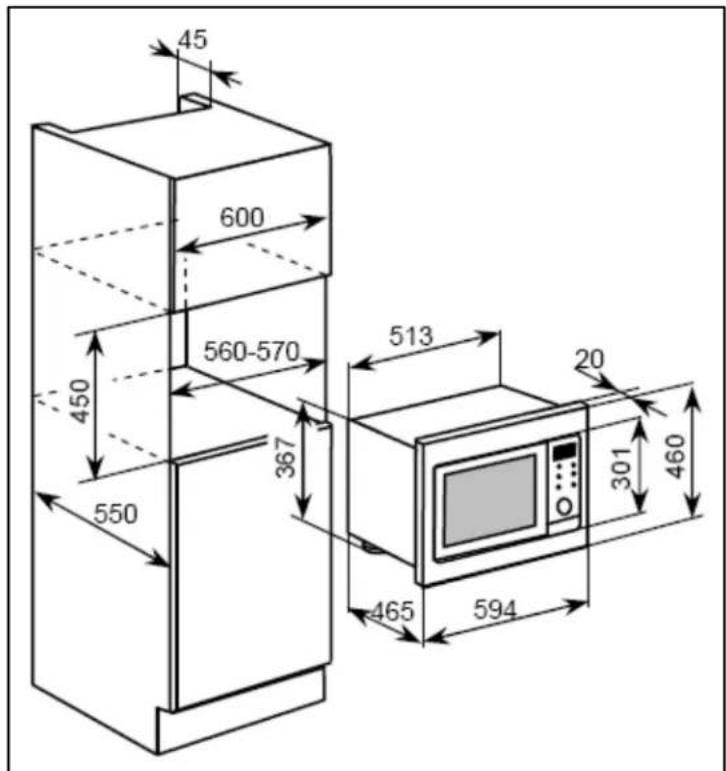 BAUMATIC BMC253SS - Aperture and ventilation requirements - 1