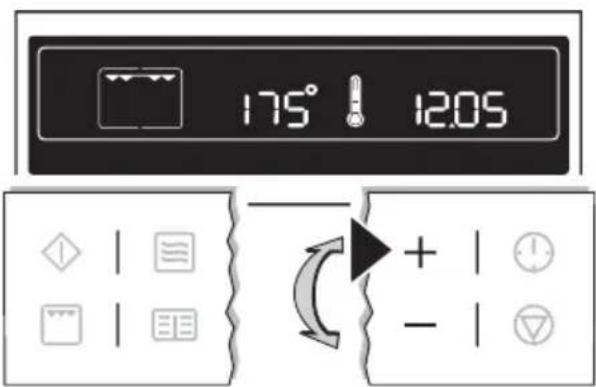 ELECTROLUX EOK76030X - Changing the core temperature - 1