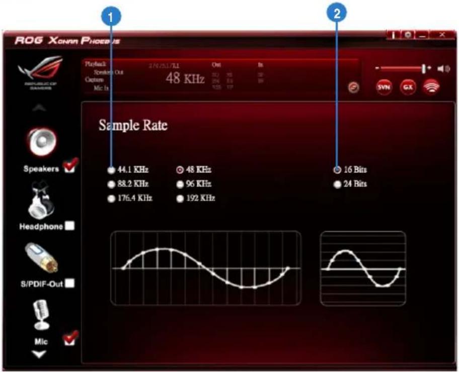 ASUS E7799 Xonar Phoebus - Sample Rate - 1