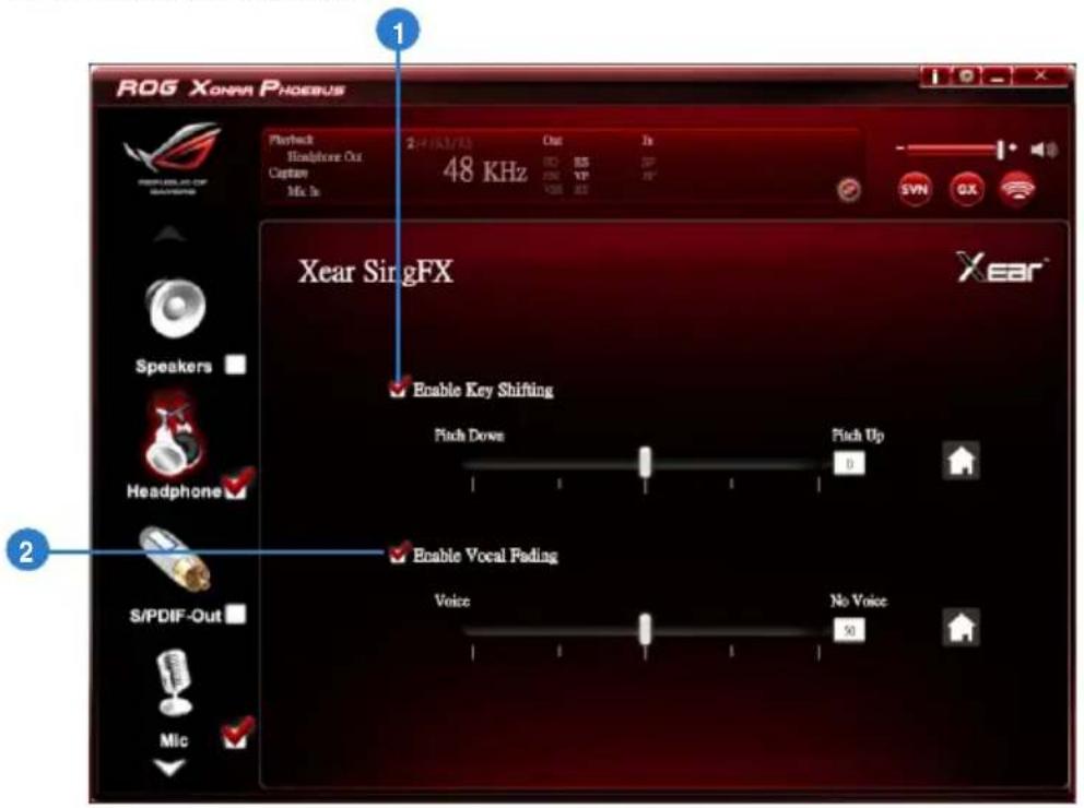 ASUS E7799 Xonar Phoebus - Xear SingFX - 1