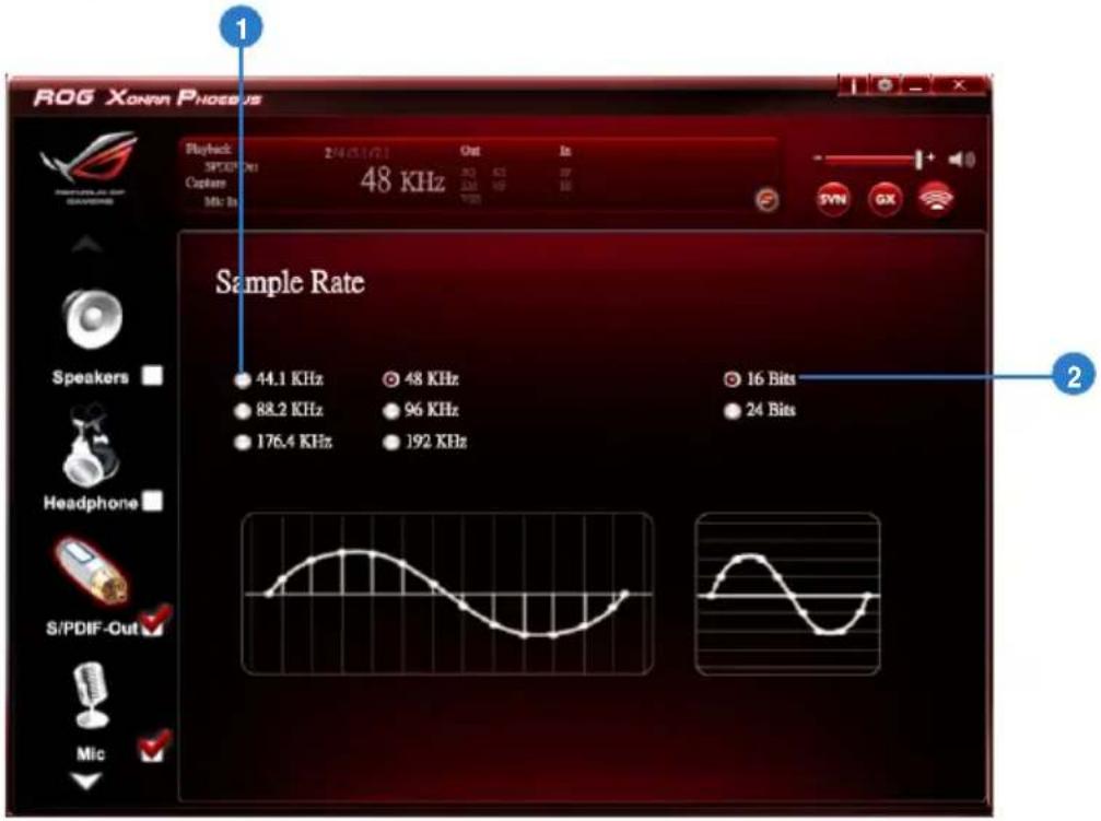 ASUS E7799 Xonar Phoebus - Sample Rate - 1