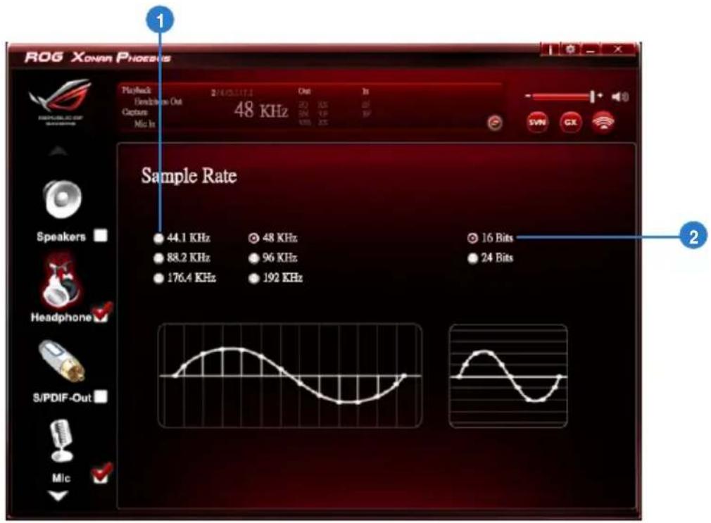 ASUS E7799 Xonar Phoebus - Sample Rate - 1