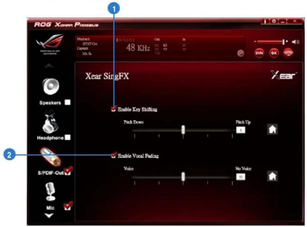 ASUS E7799 Xonar Phoebus - Xear SingFX - 1