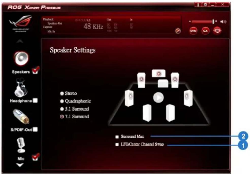 ASUS E7799 Xonar Phoebus - Speaker Setting - 1