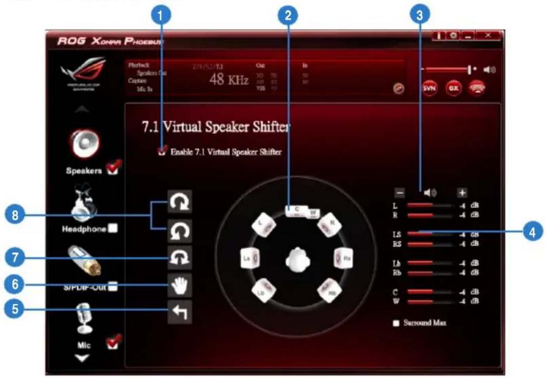 ASUS E7799 Xonar Phoebus - 7.1 Virtual Speaker Shifter - 1