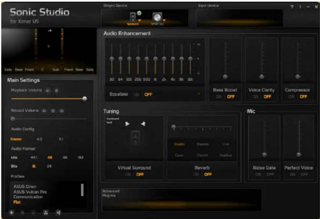 ASUS Xonar DG - Sonic Studio overview - 1