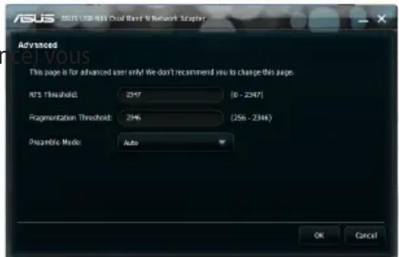 ASUS USB-N66 - Configuration - Avancé - 1