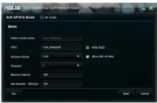 ASUS USB-N66 - Pour utiliser le mode point d'accès : - 5