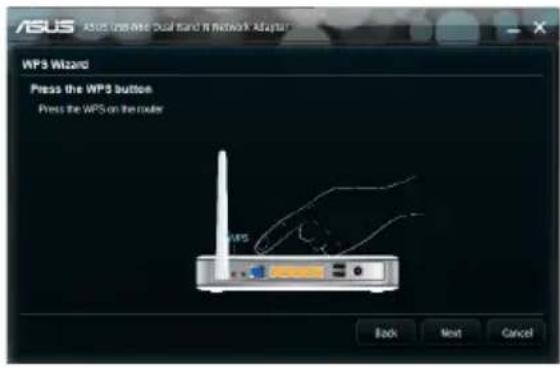 ASUS USB-N66 - Pour connecter l'USB-N66 à un point d'accès ou une station par le biais du bouton WPS : - 3