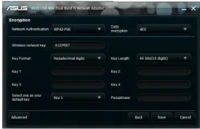 ASUS USB-N66 - La page Encryption - 1