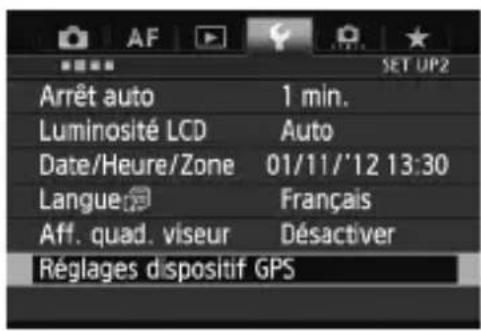 CANON GP-E2 - Réglage de l'intervalle de positionnement - 1