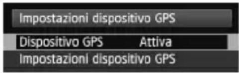 CANON GP-E2 - Selezionare [Impostazioni dispositivo GPS]. - 1