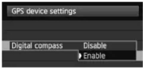 CANON GP-E2 - Select [GPS device settings]. - 2