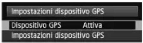 CANON GP-E2 - Selezionare [Impostazioni dispositivo GPS]. - 1