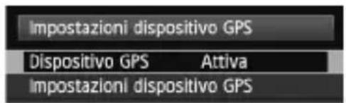 CANON GP-E2 - Selezionare [Impostazioni dispositivo GPS]. - 1