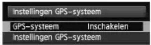 CANON GP-E2 - Selecteer [Instellingen GPS-systeem]. - 1