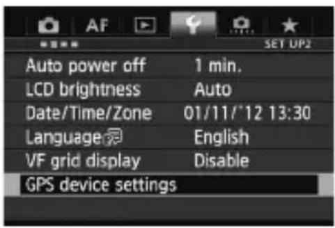 CANON GP-E2 - Viewing GPS Information - 1