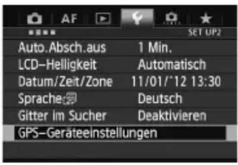 CANON GP-E2 - Anzeigen von GPS-Informationen - 1