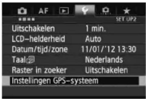 CANON GP-E2 - De cameratijd instellen via GPS - 1