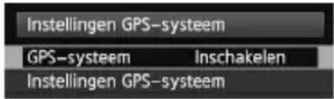 CANON GP-E2 - Selecteer [Instellingen GPS-systeem]. - 1