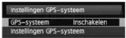 CANON GP-E2 - Selecteer [Instellingen GPS-systeem]. - 1