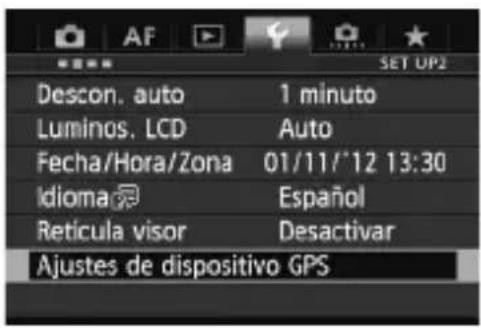 CANON GP-E2 - Visualización de información GPS - 1