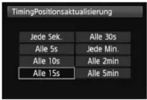 CANON GP-E2 - Wählen Sie [Timing Positionsaktualisierung]. - 1