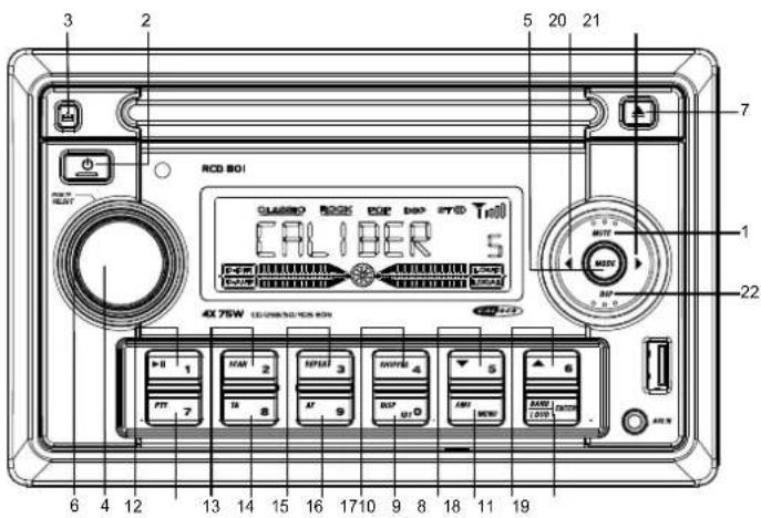 3 2 5 20 21 7 RCD 80I CALIBER 4X 75W COLDING/NO. BOX 1 22 6 4 12 13 14 15 16 17 10 9 8 18 11 19