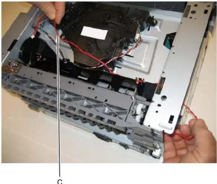 DELL 3330dn - Rear exit guide assembly with sensor and reversing solenoid removal - 3