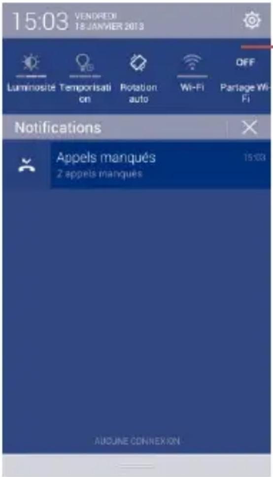 ALCATEL One Touch Idol 6030 - Panneau de notification - 1