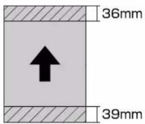 EPSON Stylus Photo R2000 - Zone imprimée des feuilles simples - 2