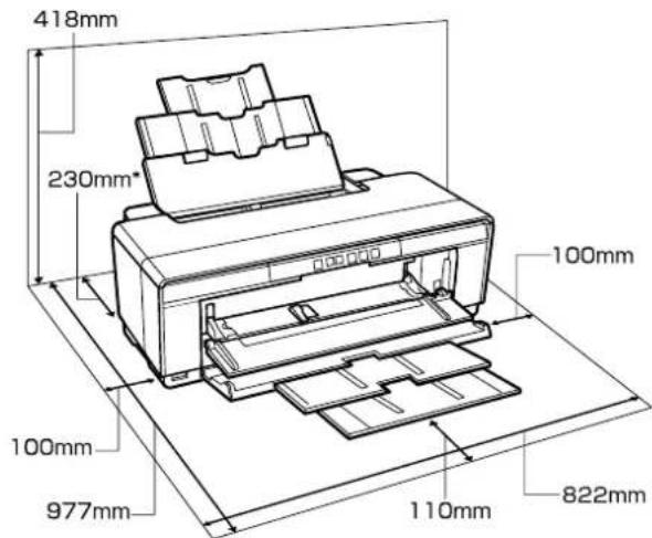 EPSON Stylus Photo R2000 - Espace d'installation - 1
