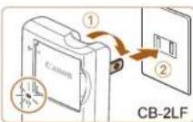 CANON Ixus 140 - Insert the battery. - 1