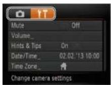 CANON Ixus 140 - MENU Menu - 2