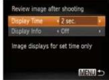 CANON Ixus 140 - Changing the Screen Displayed After Shots - 1
