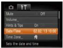 CANON Ixus 140 - Access the camera menu. - 1