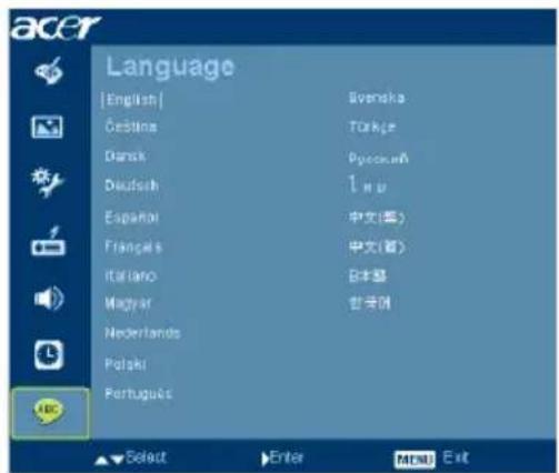 ACER P7500 - Language - 1
