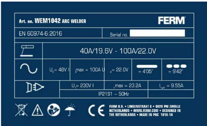 Ferm WEM1042 - Spare parts list - 1