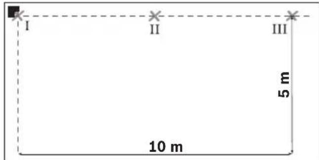 BOSCH GTL 3 Professional - Kontrola dokładności kątowej między liniami wytyczającymi 0° i 45° - 1