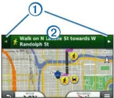 GARMIN nüvi 3590 - Using the Pedestrian Navigation Map - 1