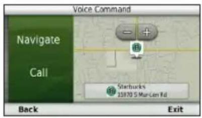 GARMIN nüvi 2495 - Starting a Route Using Voice Command - 3