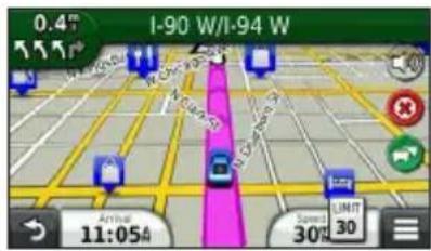 GARMIN nüvi 2495 - Following an Automobile Route - 1