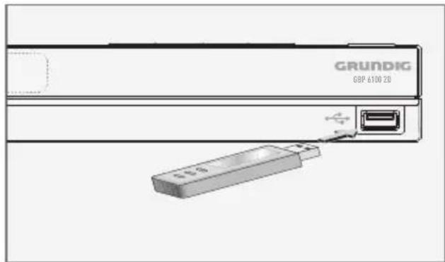 GRUNDIG GBP 6100 - Connecting an MP3 player or a USB memory stick - 1