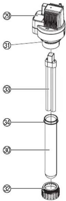 GARDENA PF 10000 S - Changing the bulb: - 1
