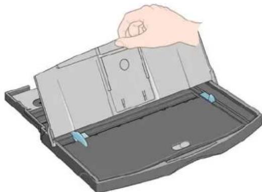 HP Designjet 111 - Chargement du papier à partir du bac d'entrée - 2