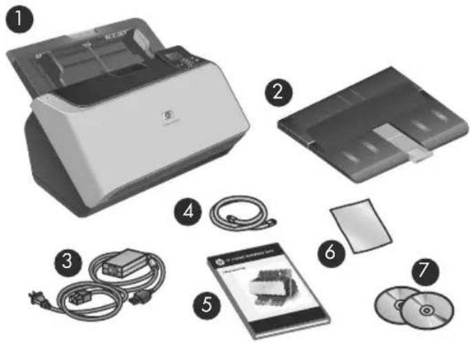HP ScanJet Enterprise 9000 - Compruebe el contenido de la caja - 2